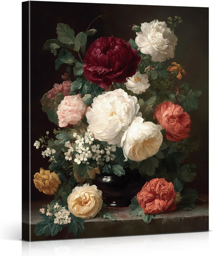 Vintage floral wall art print - wall,