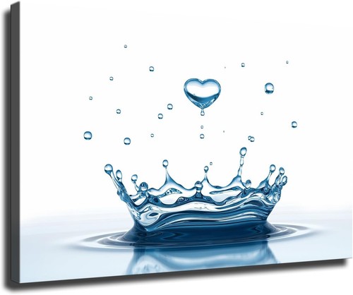Aqua blue heart splash - aqua,