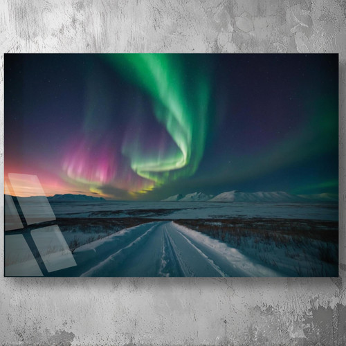 Painting northern lights - 3d,
