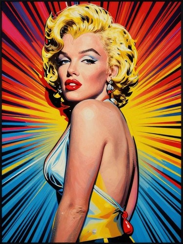 Pop art glamour woman portrait - art,
