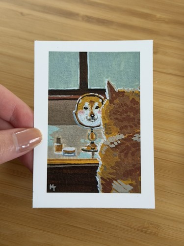 Aceo art print card vanity - print,