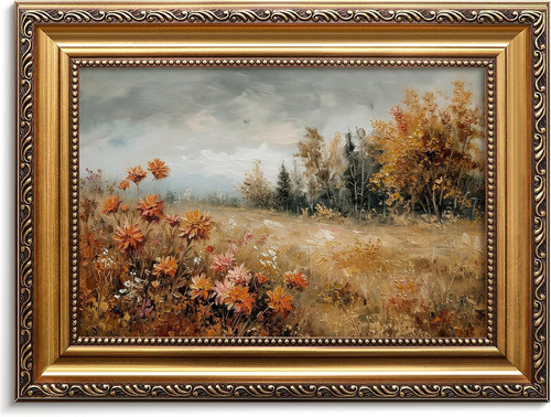Vintage fall landscape gold - vintage,