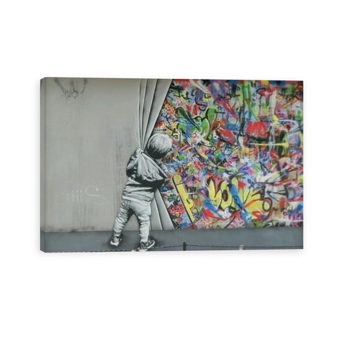 Banksy canvas print graffiti - canvas,